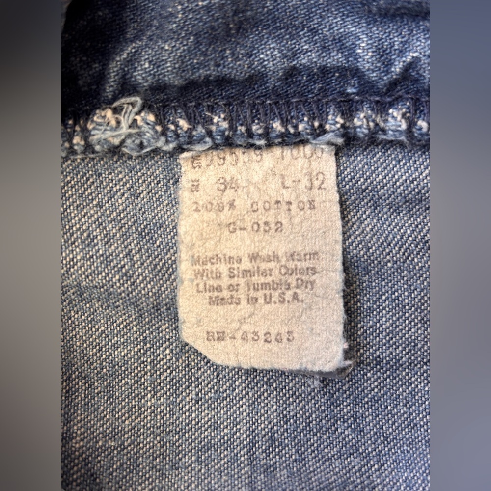 GAP 1970s-80s Vintage Men’s Carpenter Jeans Size 34x32 - Picture 5 of 7